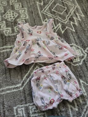 Disney Baby Pink Minnie Mouse Two-Piece Baby Set Size Newborn